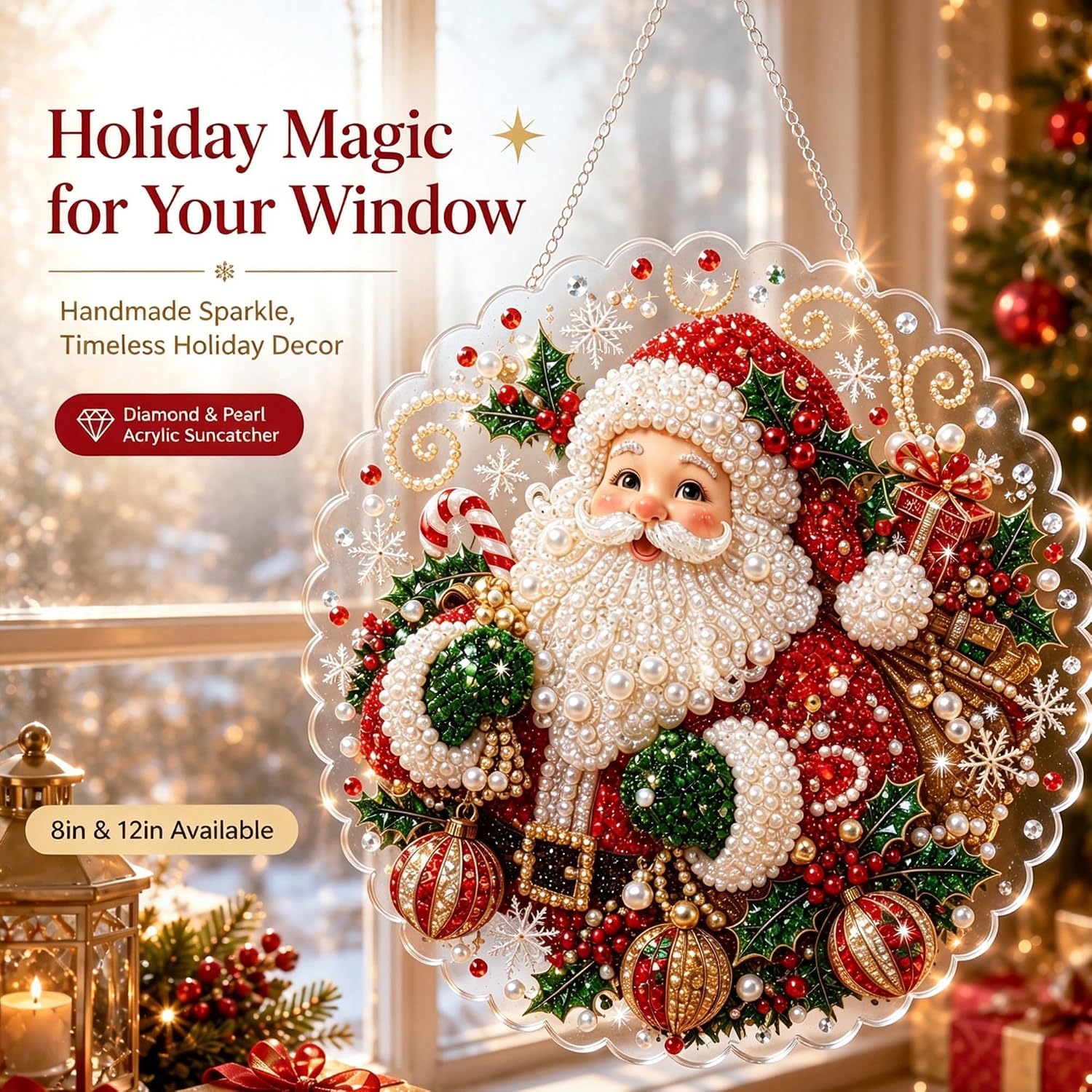 Pearl Trim Chain - Christmas Pearl Diamond Painting Suncatcher Kit