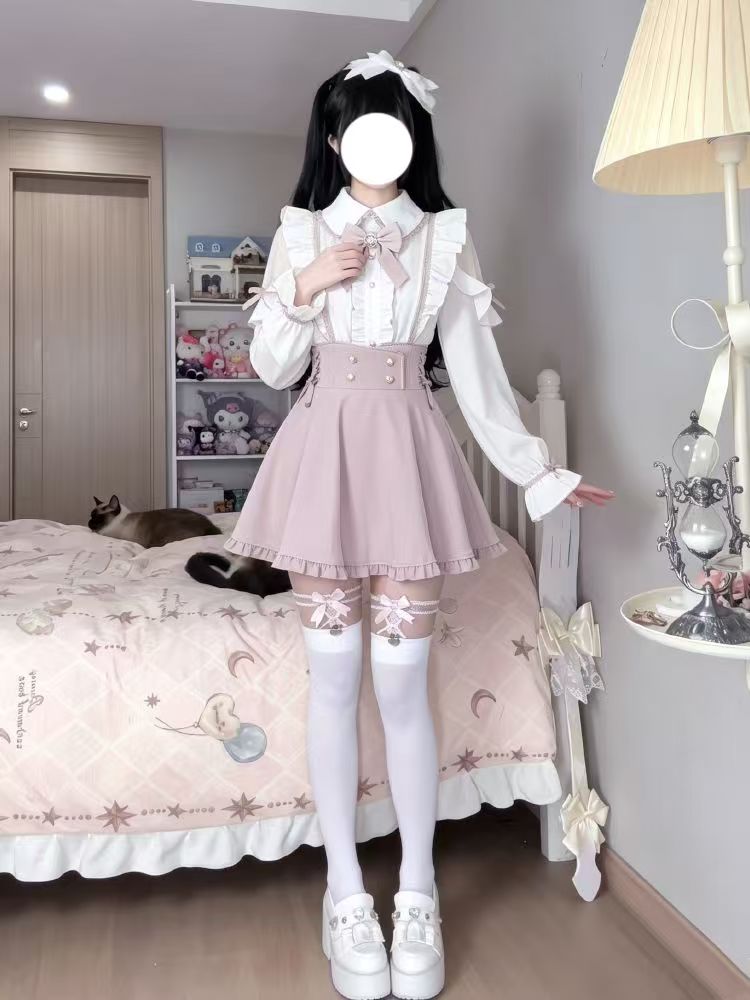 Japanese Sweet Lolita 2 Piece  - Elastic Lace Trim ulasan dan harga