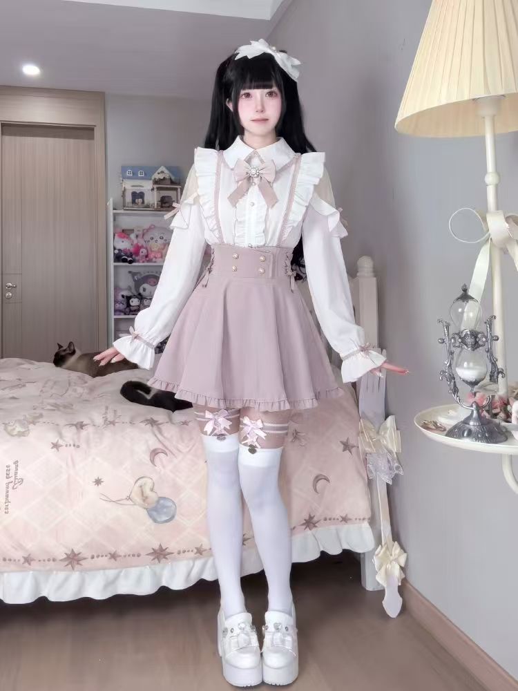 Japanese Sweet Lolita 2 Piece  - Elastic Lace Trim ulasan dan harga