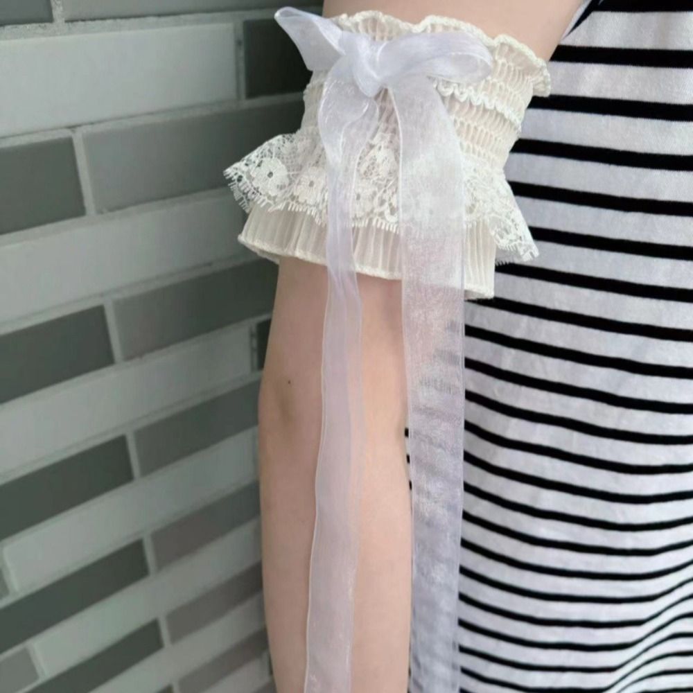 Fashion Lace Lolita Arm Sleeve - Elastic Lace Trim ulasan dan harga