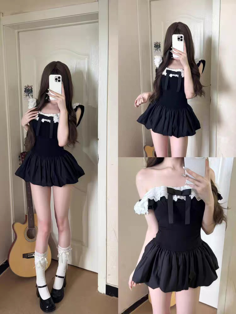 Coquette Korean Sexy Off Shoul - Elastic Lace Trim ulasan dan harga