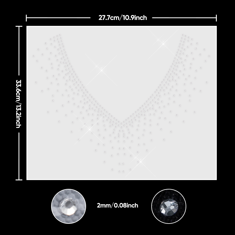 QIAO 1/2/4/6Pcs V-Neck Glitter - Glitter Vinyl Roll ulasan dan harga