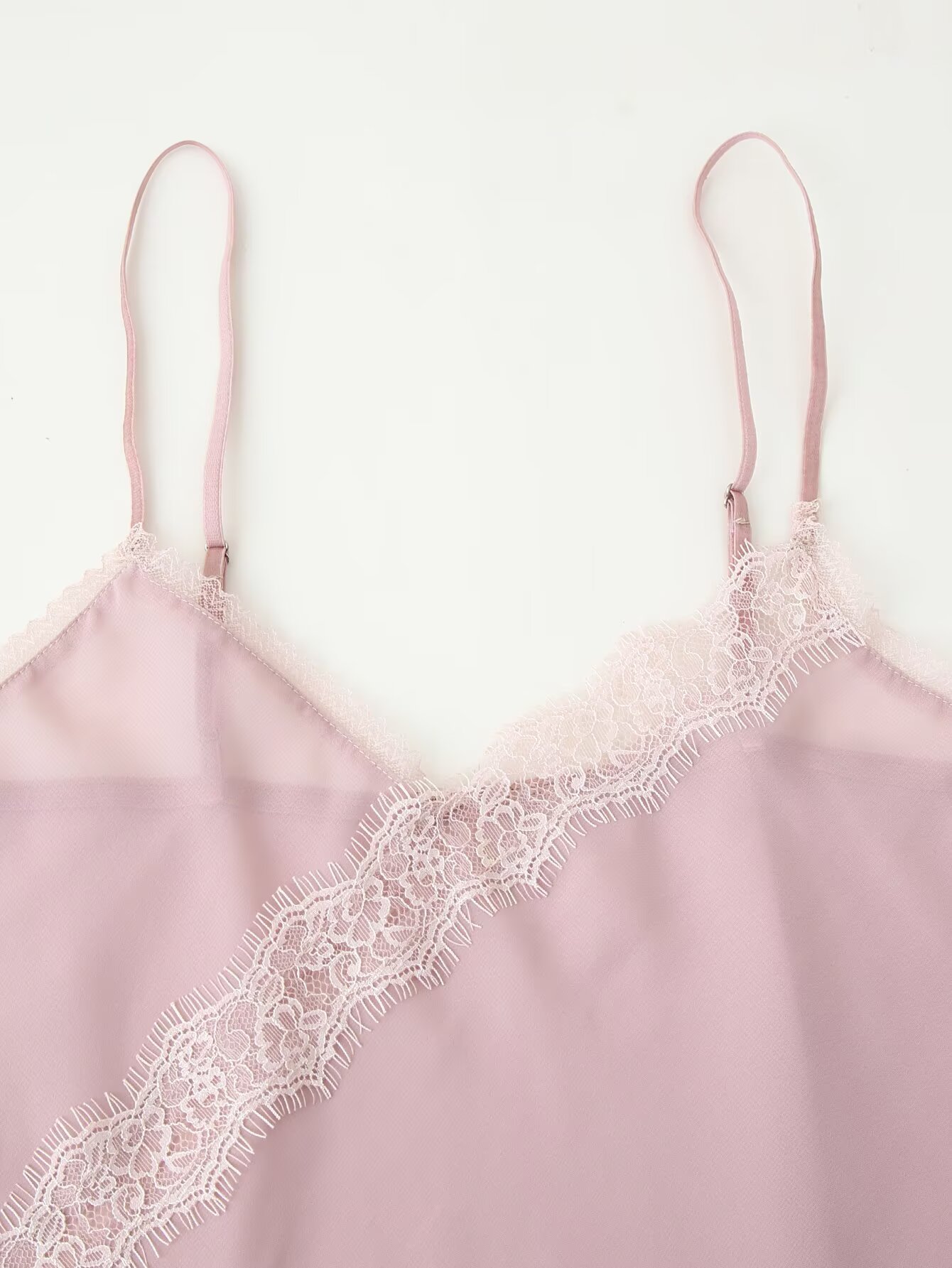 Tidalyf 2025 Women Pink Cami T - Elastic Lace Trim ulasan dan harga