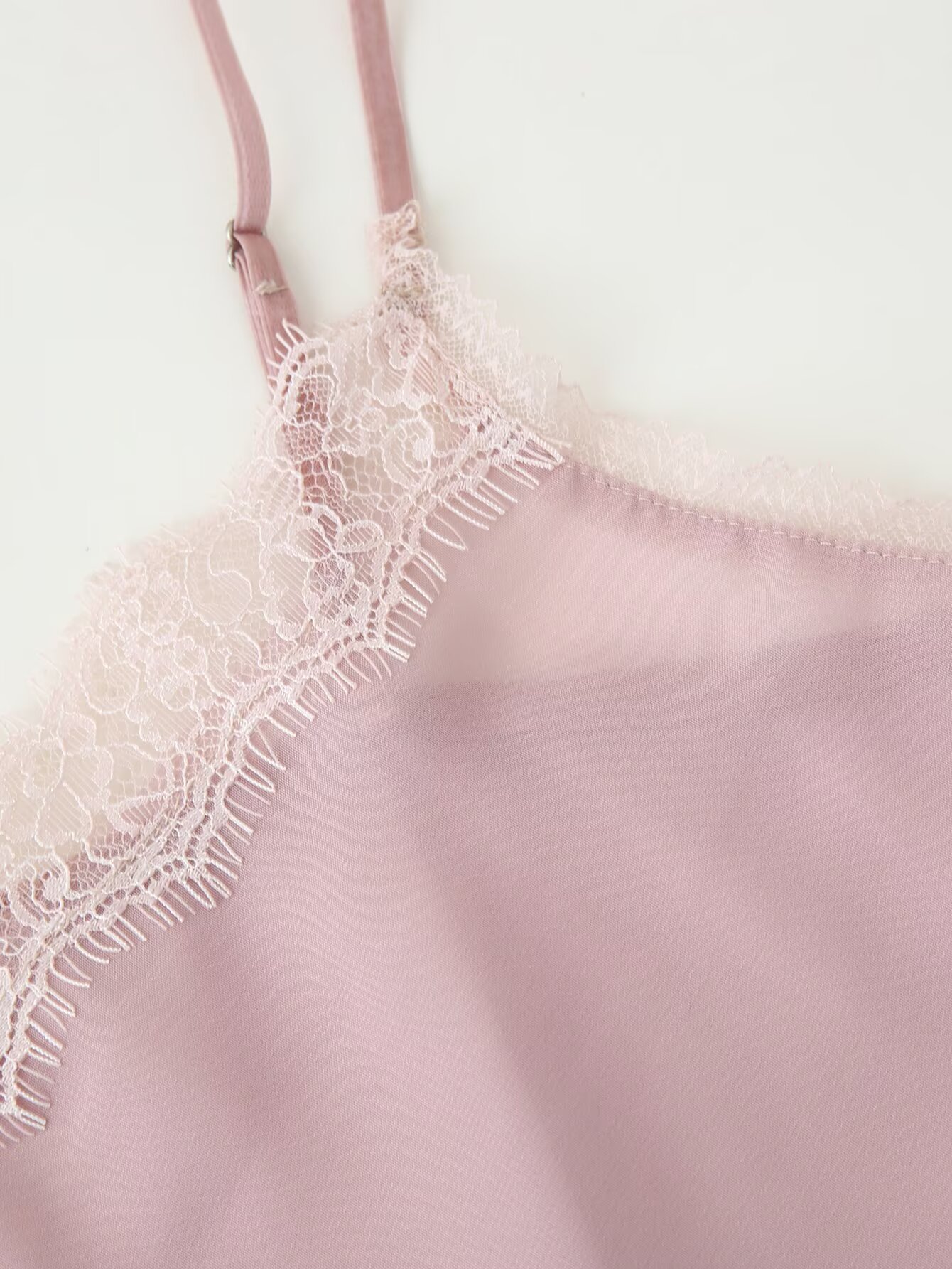 Tidalyf 2025 Women Pink Cami T - Elastic Lace Trim ulasan dan harga