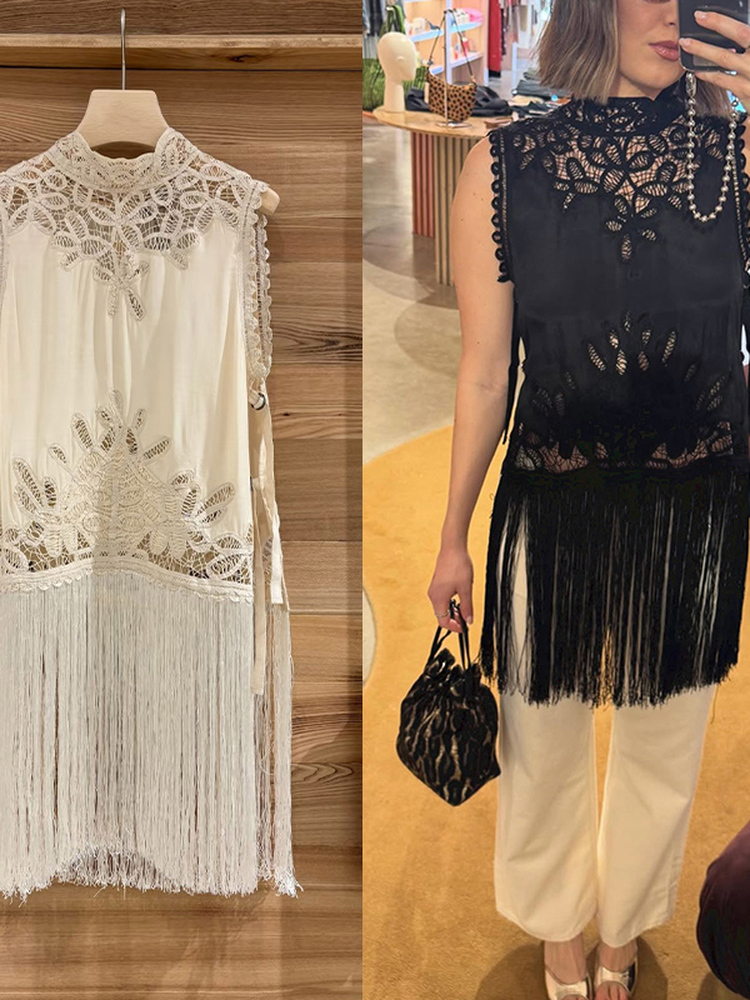 French Style Knot Hollow out S - Tassel Fringe Trim ulasan dan harga