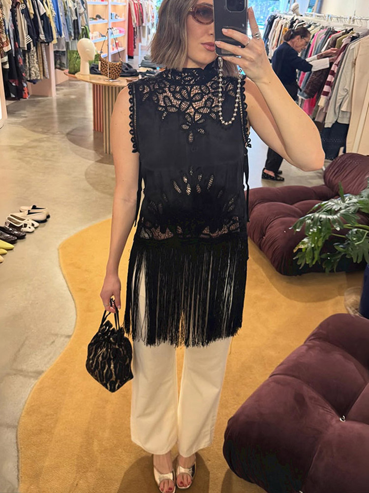 French Style Knot Hollow out S - Tassel Fringe Trim ulasan dan harga